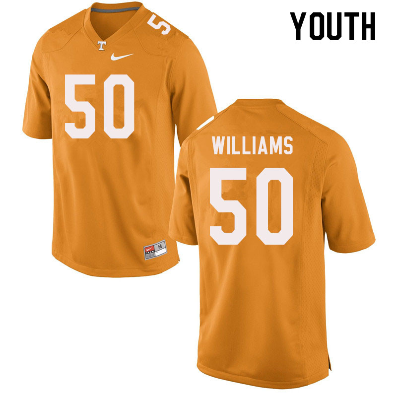 Youth #50 Savion Williams Tennessee Volunteers College Football Jerseys Sale-Orange